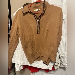 Boden Collared Tan Sweater